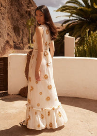 Maxi Deep V Dress Begonia-Sundress-OutDazl