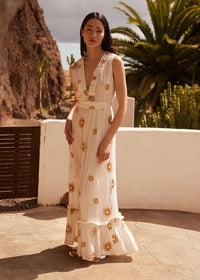 Maxi Deep V Dress Begonia-Sundress-OutDazl
