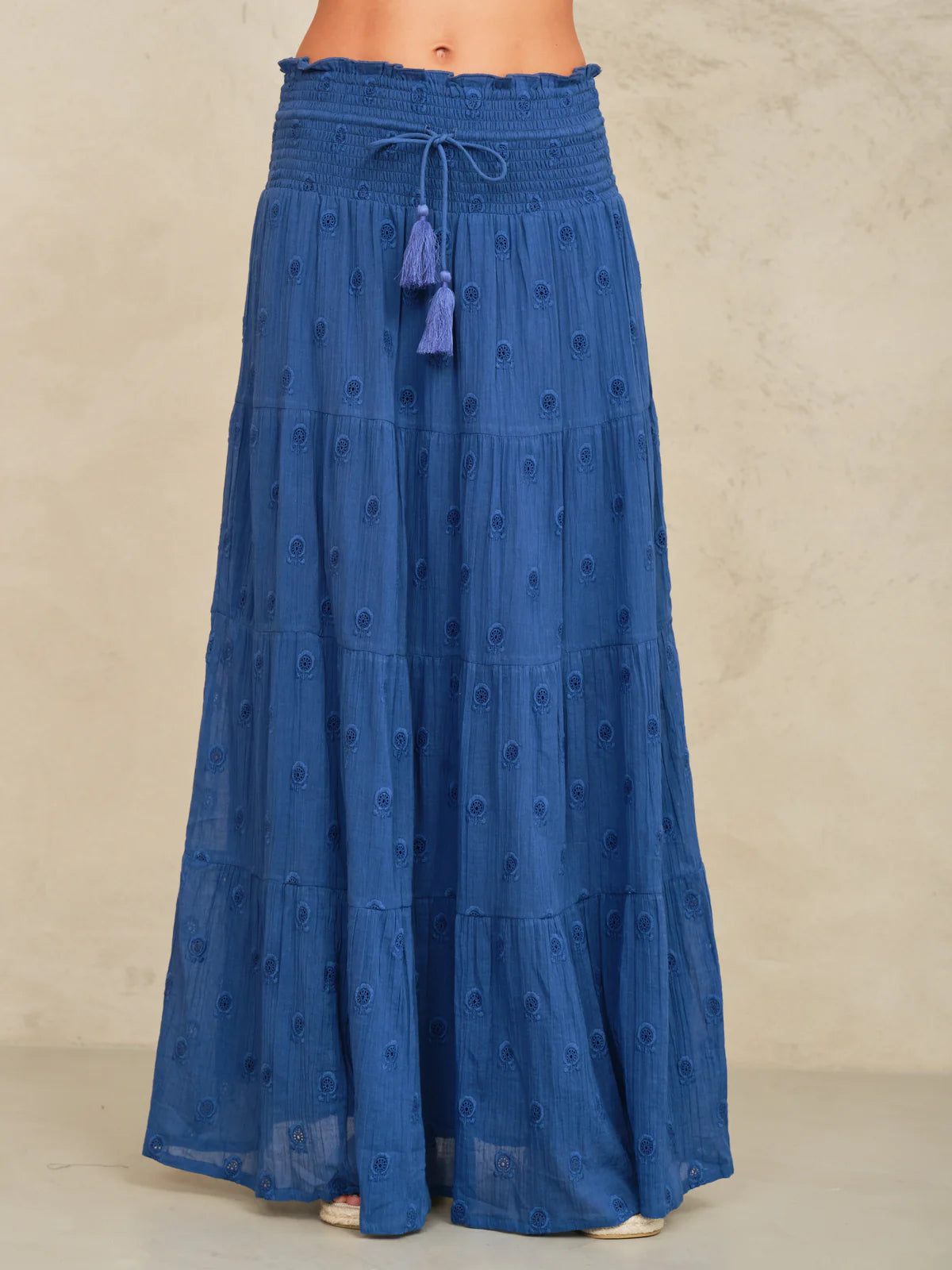Frani Embroidered Maxi Skirt-Mabe-OutDazl