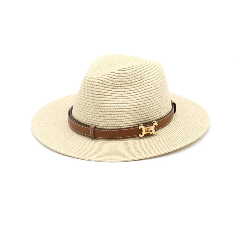 2 in 1 Straw Fedora with Belt-OutDazl-OutDazl