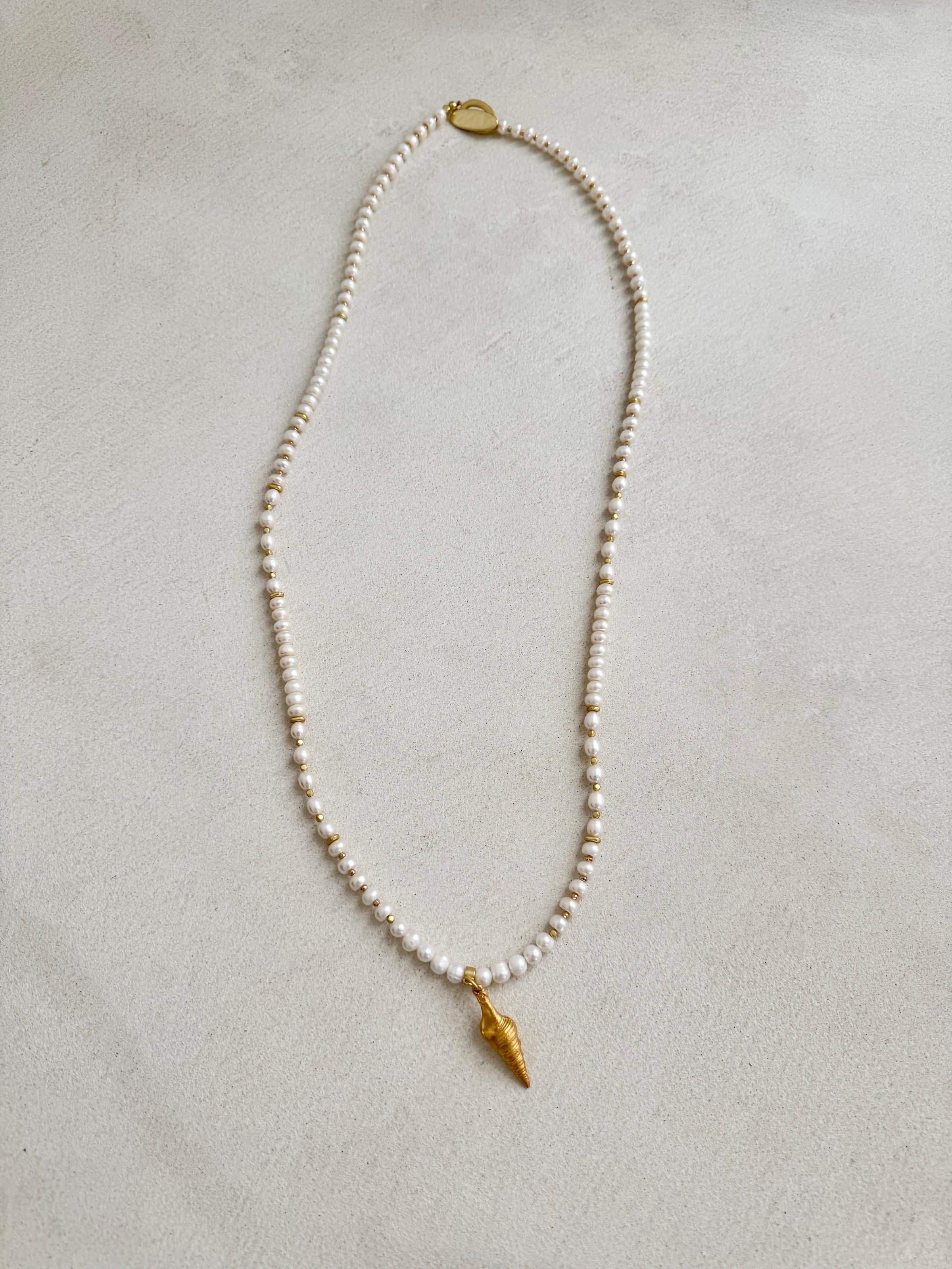 Imelda Shell Beaded Necklace-Pranella-OutDazl