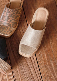 Jute Wedge Slides-OutDazl-OutDazl