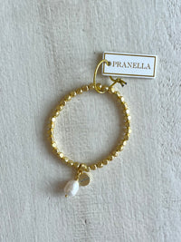 Matilda Elastic Beaded Bracelet with Charm