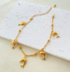 Charm anklet in gold color