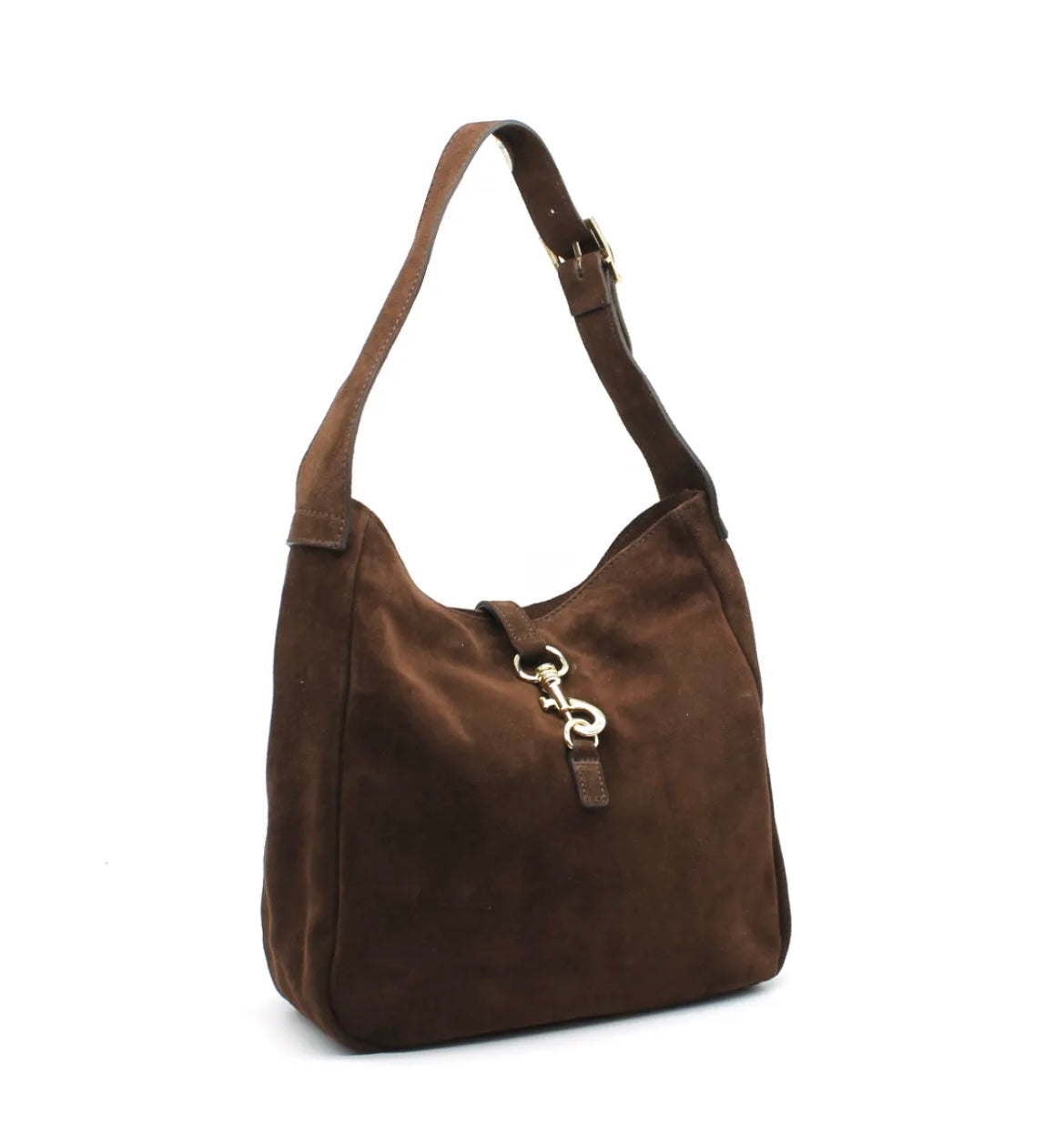 Suede shoulder bag