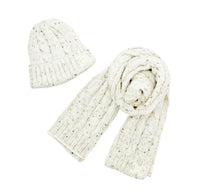 Cable Knit Scarf and Beanie set CC