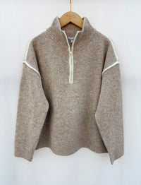 Relaxed Half Zip Jumper-OutDazl-OutDazl