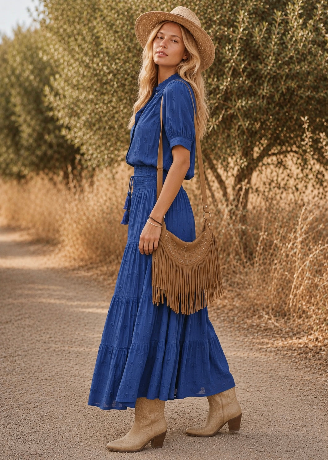 Frani Embroidered Maxi Skirt