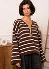 Stripe V Neck Jumper