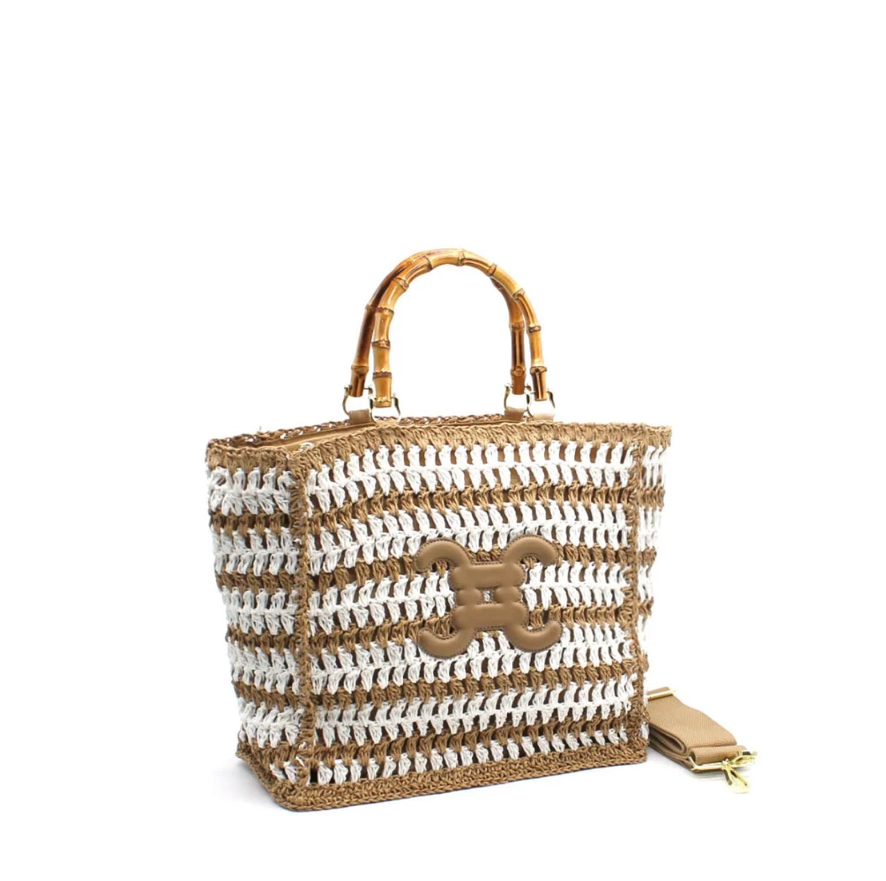 Canvas Tote with Bamboo Handle
