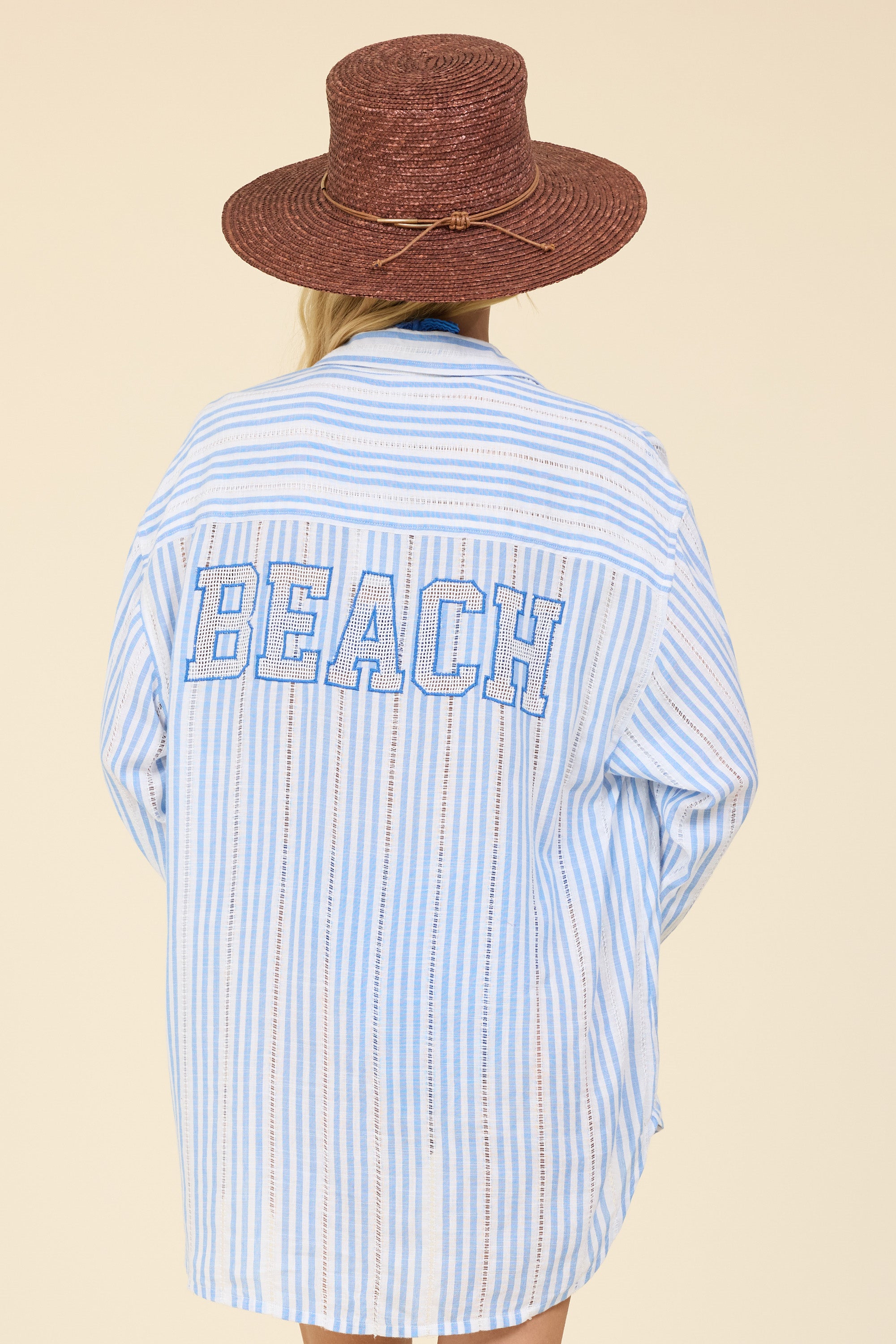 Beach Striped Shirt-Surf Gypsy-OutDazl
