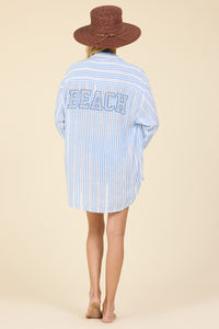 Beach Striped Shirt-Surf Gypsy-OutDazl