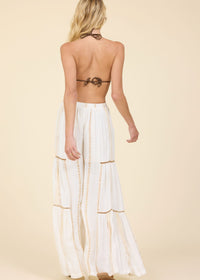 Gold Dust Lurex Tiered Wide Leg Pant-Surf Gypsy-OutDazl