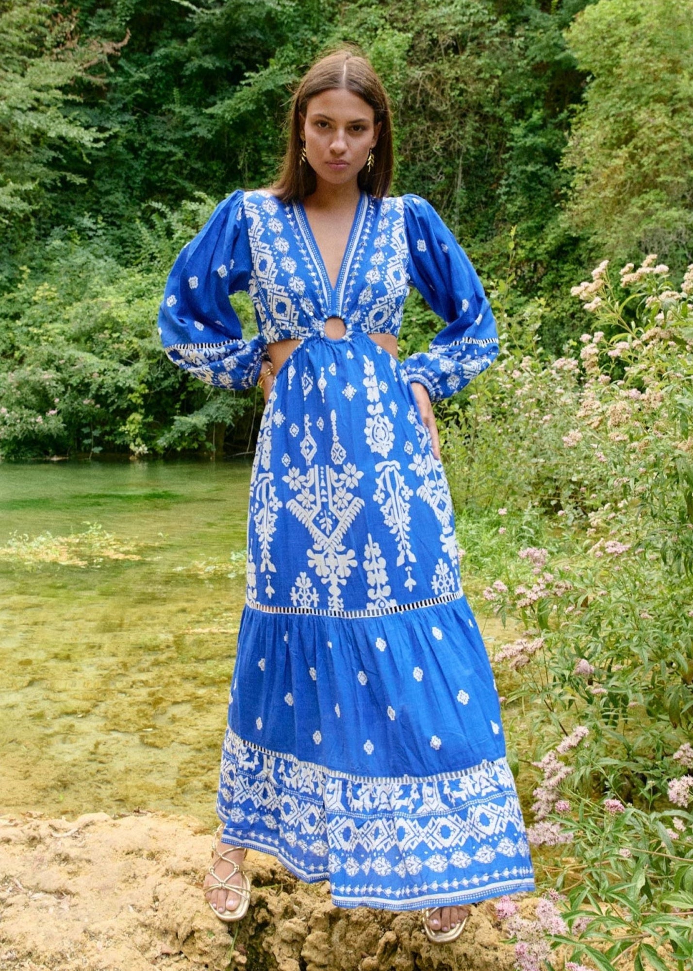 Greece Maxi Cut Out Dress OutDazl Greece Maxi Cut Out Dress OutDazl