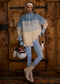 Sebastian Jacquard Scarf in Ashley Blue