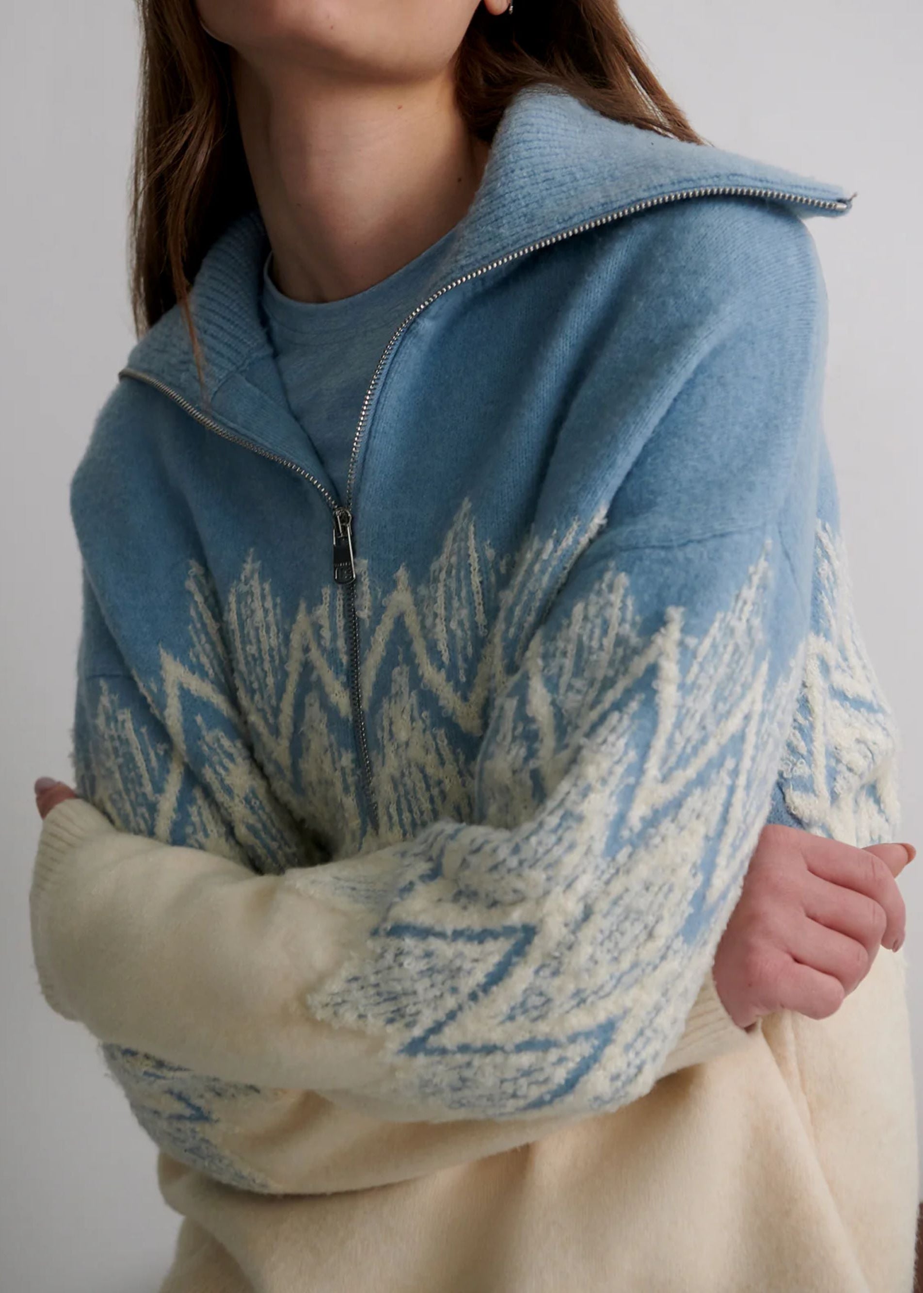Hedda Fairisle Half-Zip Knit – OutDazl