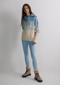 Hedda Fairisle Half-Zip Knit