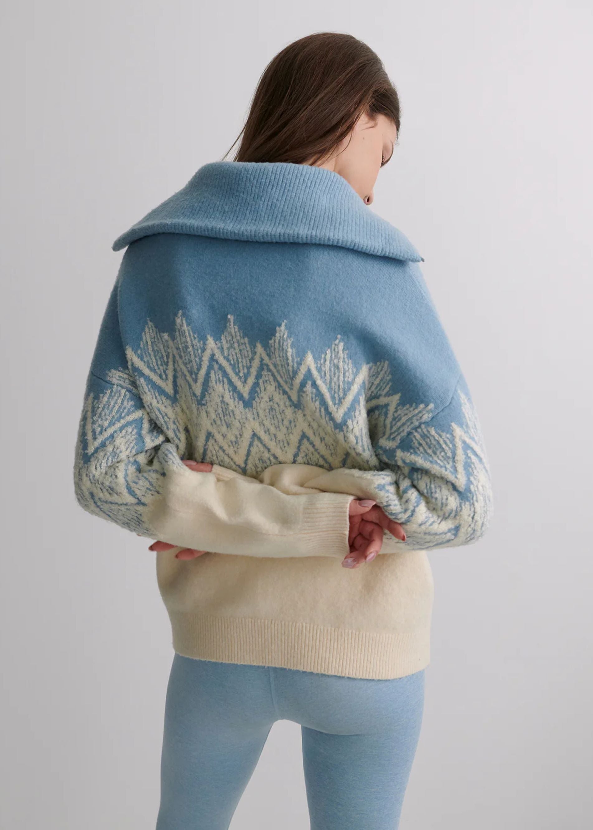 Hedda Fairisle Half-Zip Knit