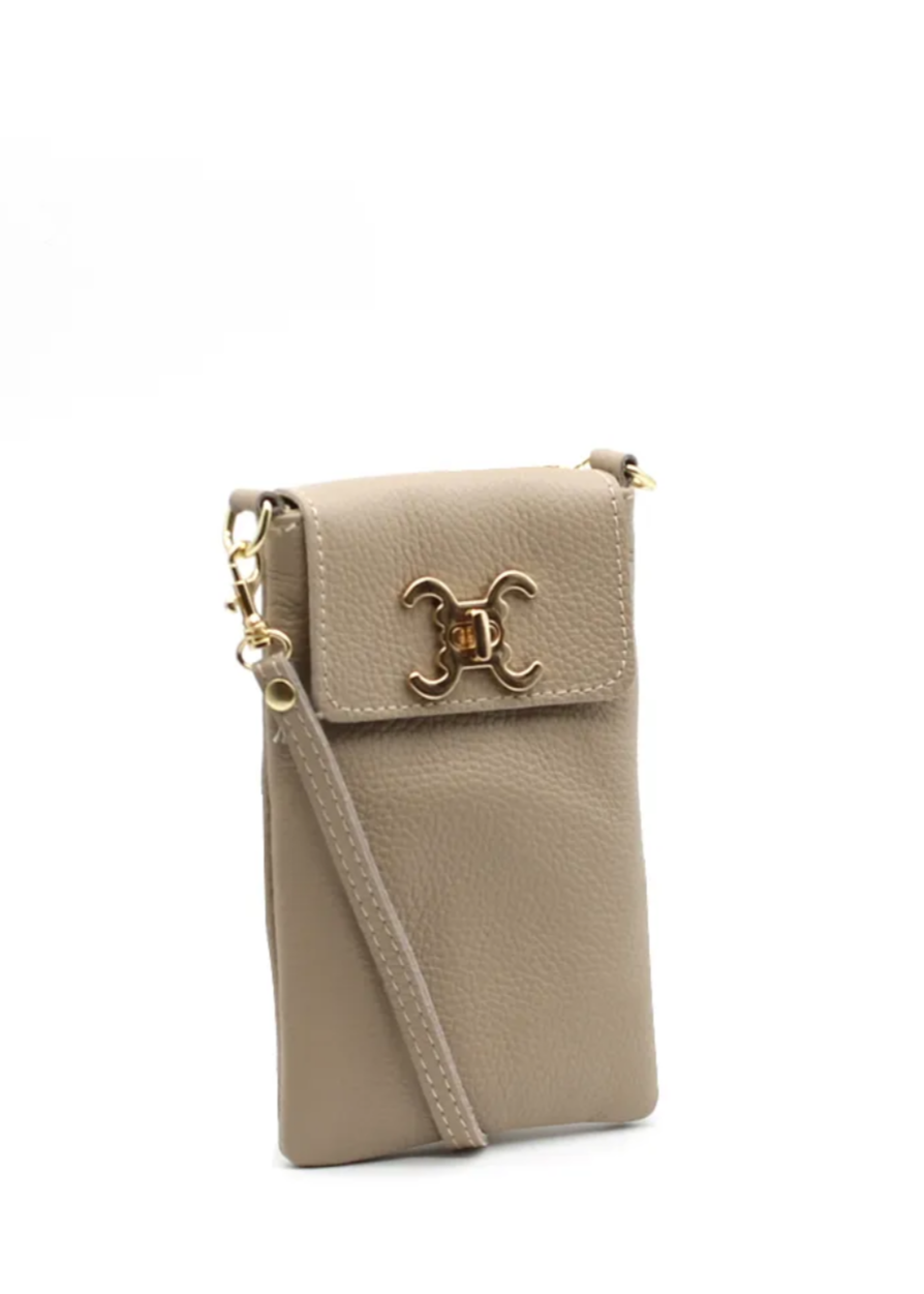 Leather phone shoulder bag