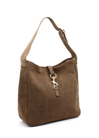 Suede shoulder bag