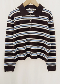 Striped Polo Top