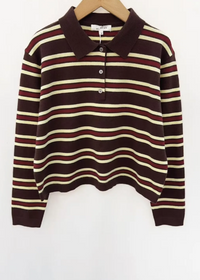 Striped Polo Top