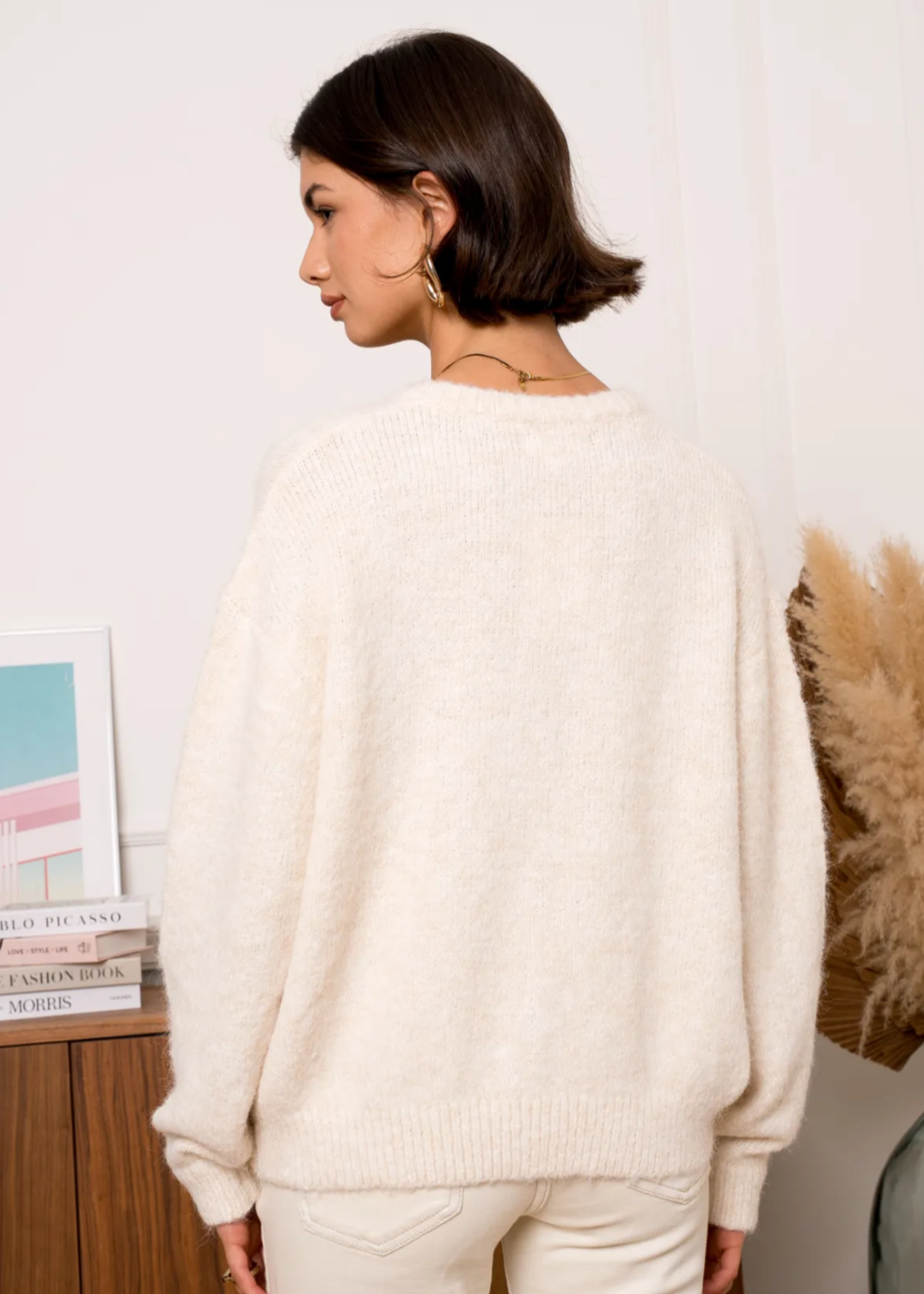 Shells Knit Cardigan in Cream