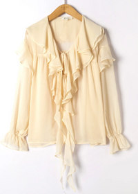 Chiffon Frill Blouse