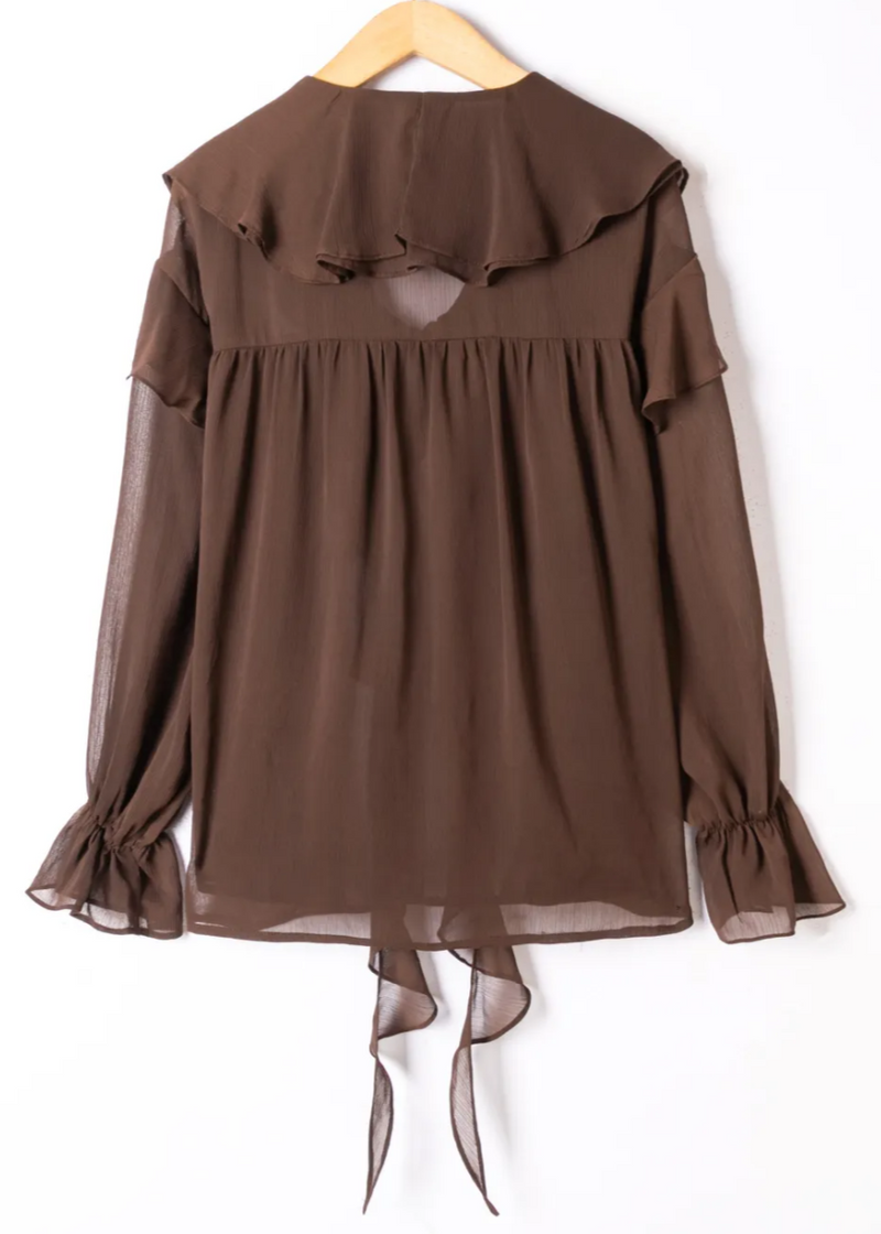 トップス yoli simple frill blouse for gather yoli simple frill blouse for gather
