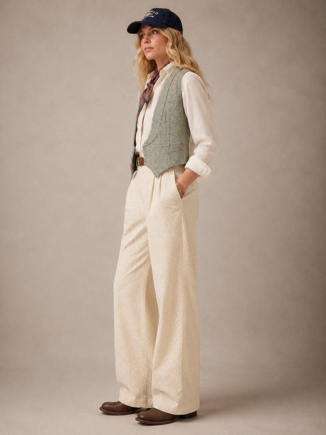 Embroidered Florence Vest