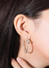 Rhinestone Hoop Earrings Juste