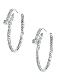 Rhinestone Hoop Earrings Juste