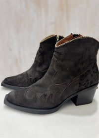 Atlanta Leather Ankle Boots in Leopard Suede
