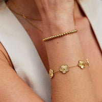 18K Gold Plated Clover Bracelet