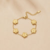 18K Gold Plated Clover Bracelet