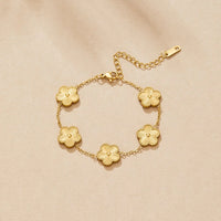 18K Gold Plated Clover Bracelet