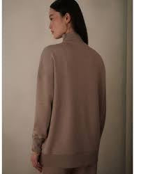 Masie Longline Sweat Taupe Marl