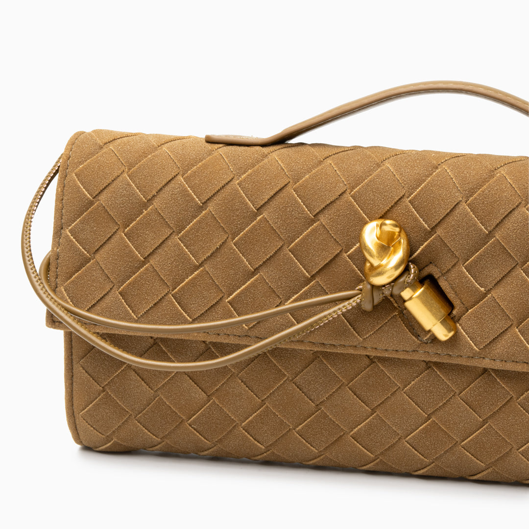 Suedette Woven Clutch Bag Ciao