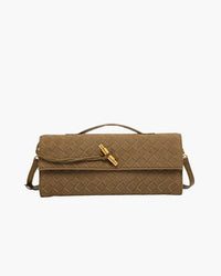 Suedette Woven Clutch Bag Ciao