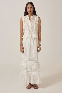 White Embroidered Skirt Allegra-Maison Hotel-OutDazl