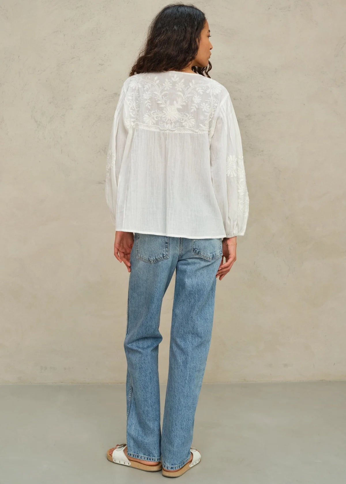 Loren Embroidered Top-Mabe-OutDazl