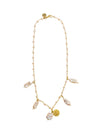Imelda Short Necklace with Mother of pearl charms