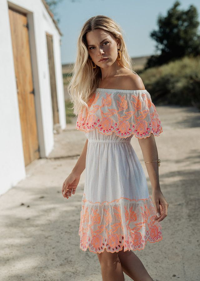 Off the Shoulder Mini Dress Kerala-Piti Cuiti-OutDazl