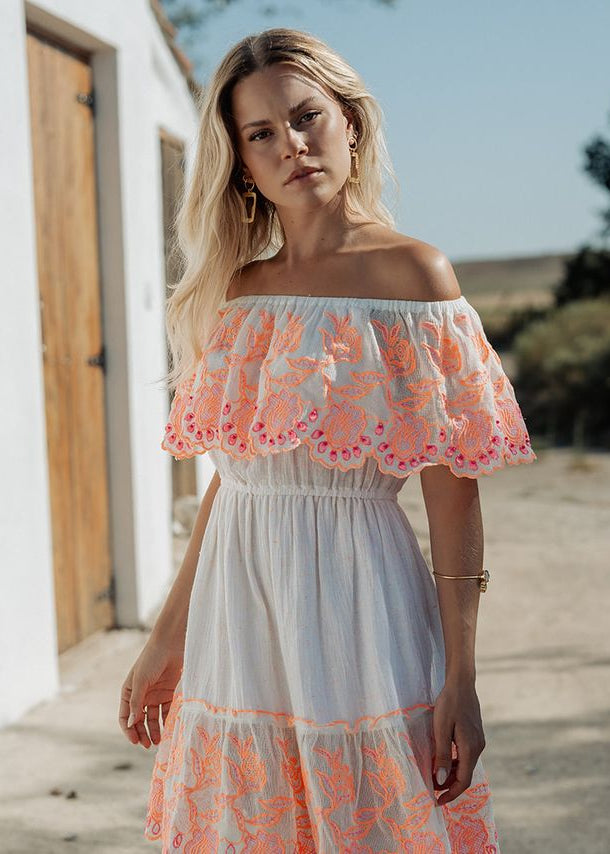 Off the Shoulder Mini Dress Kerala-Piti Cuiti-OutDazl