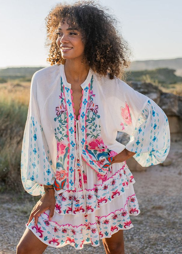 Bonaire Print Mini Skirt-Piti Cuiti-OutDazl