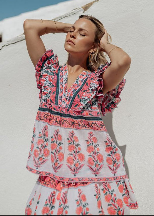 Zanzibar Print Blouse-Piti Cuiti-OutDazl