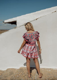 Zanzibar Print Mini Skirt-Piti Cuiti-OutDazl