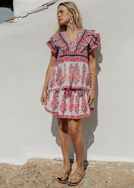 Zanzibar Print Mini Skirt-Piti Cuiti-OutDazl