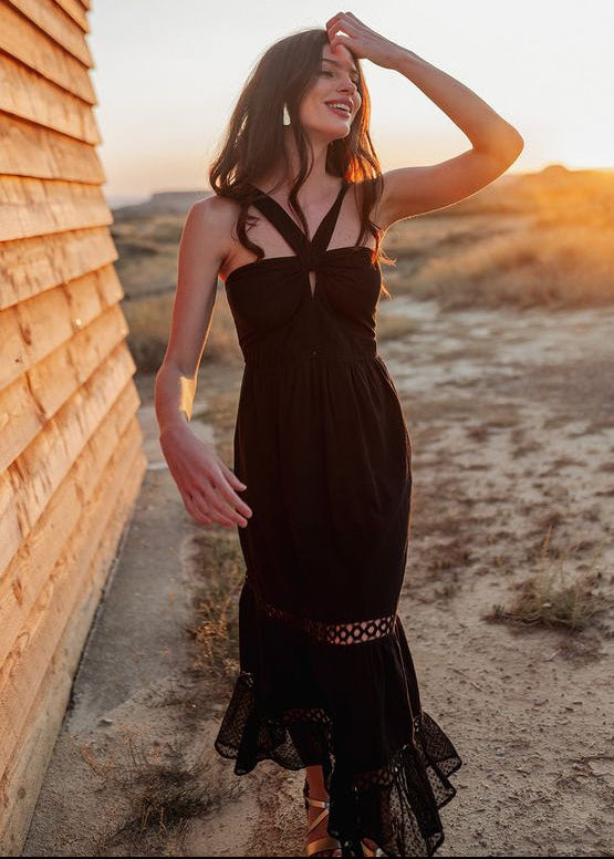 Samsara Maxi Halter Neck Dress-Piti Cuiti-OutDazl