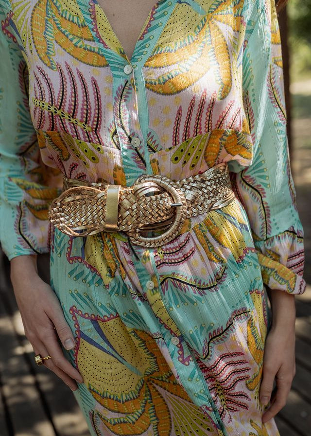 Maxi Kaftan Dress Marrakech Aqua-Piti Cuiti-OutDazl